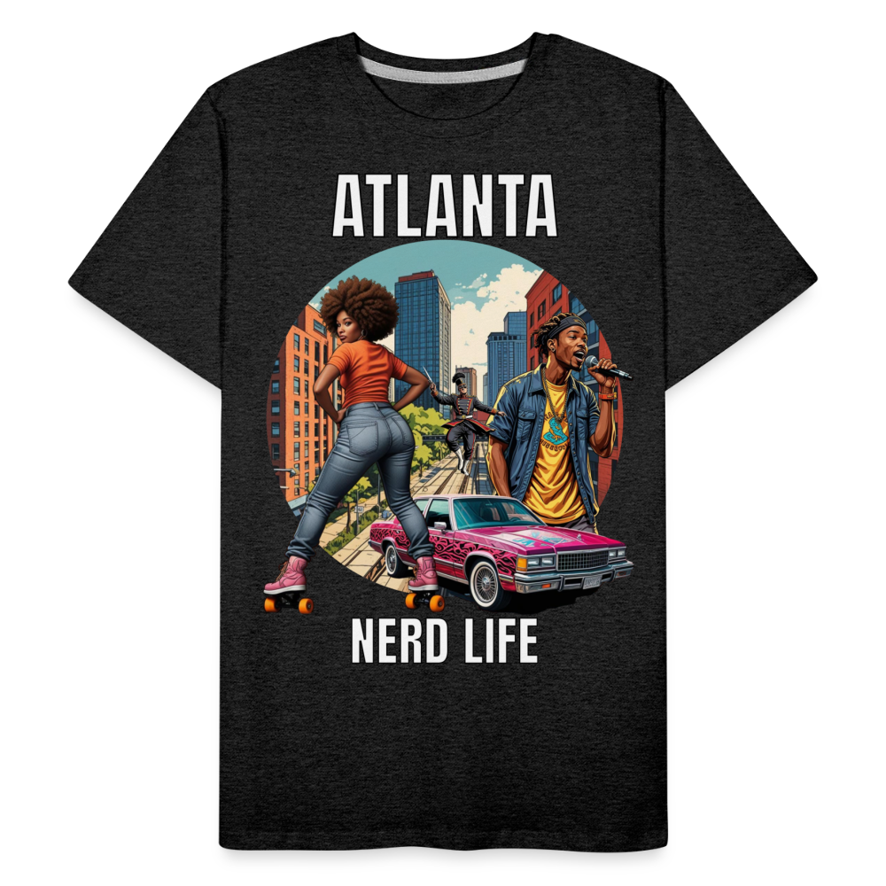 Atlanta Nerd Life Highlights Graphic Men’s Premium Organic T-Shirt - charcoal grey