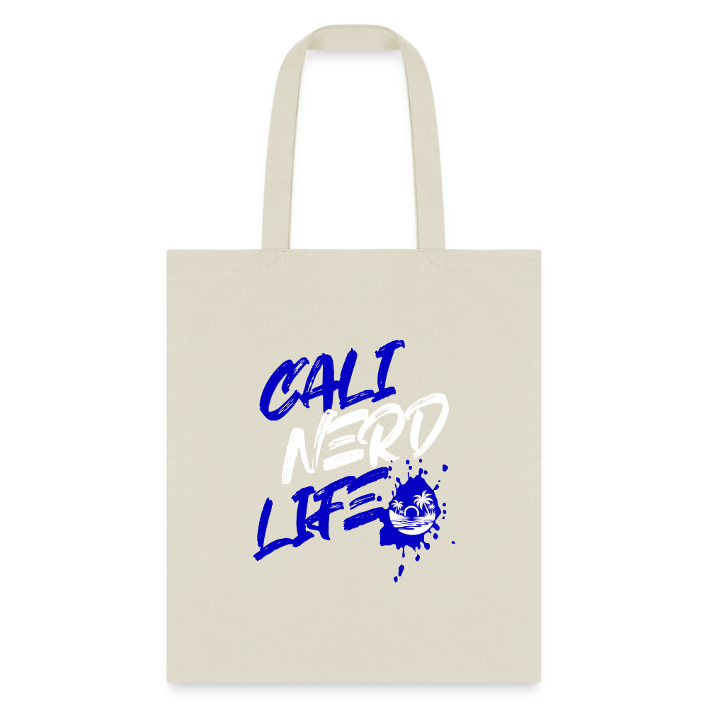 Cali Nerd Life Graphic Tote Bag - natural