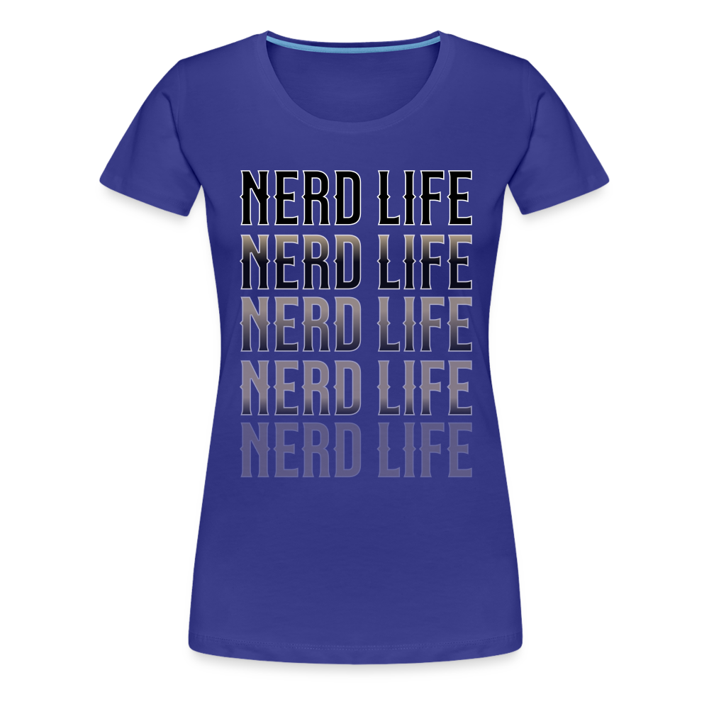 Nerd Life Repeat Fader Women’s Premium T-Shirt - royal blue