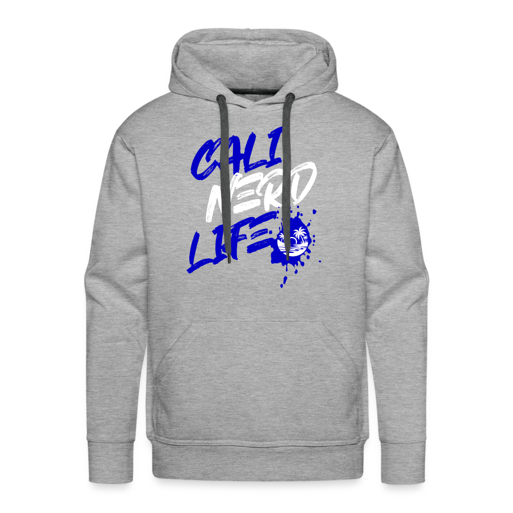 Cali Nerd Life Graphic Men’s Premium Hoodie - heather grey