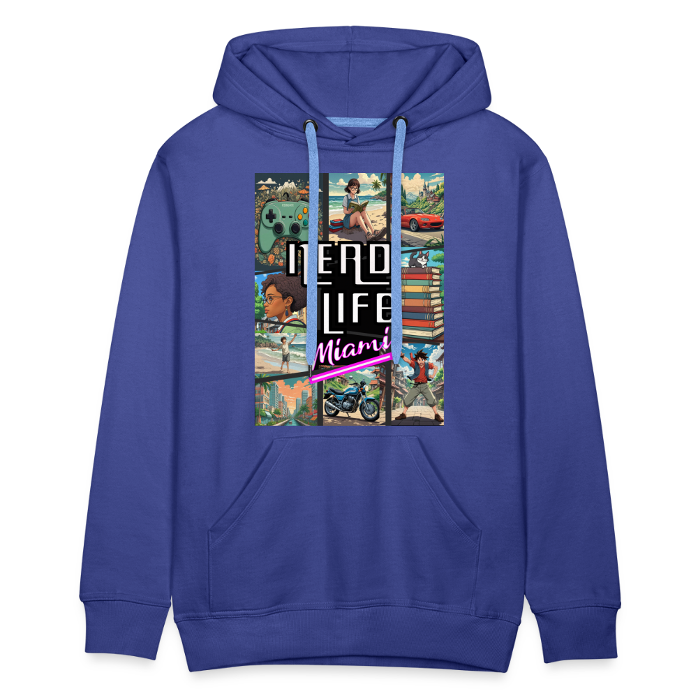 Nerd Life Miami Graphic Men’s Premium Hoodie - royal blue