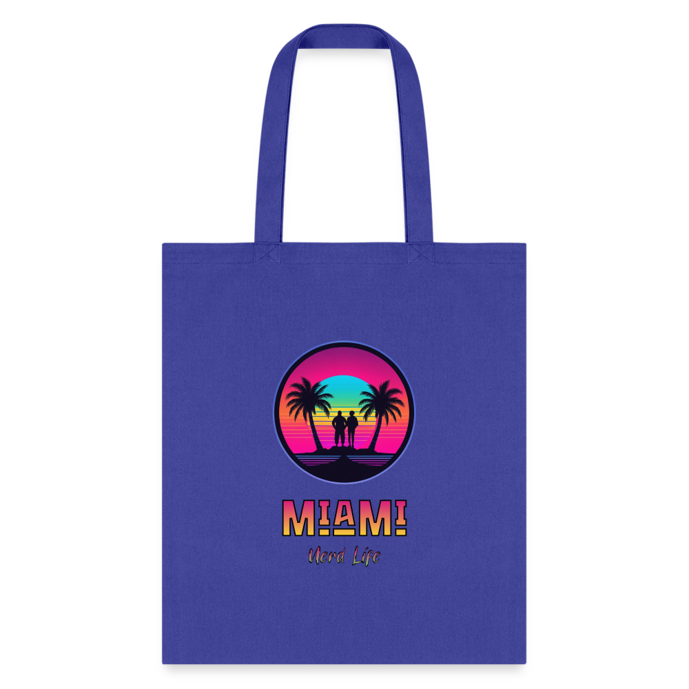 Miami Nerd Life Graphic Tote Bag - royal blue