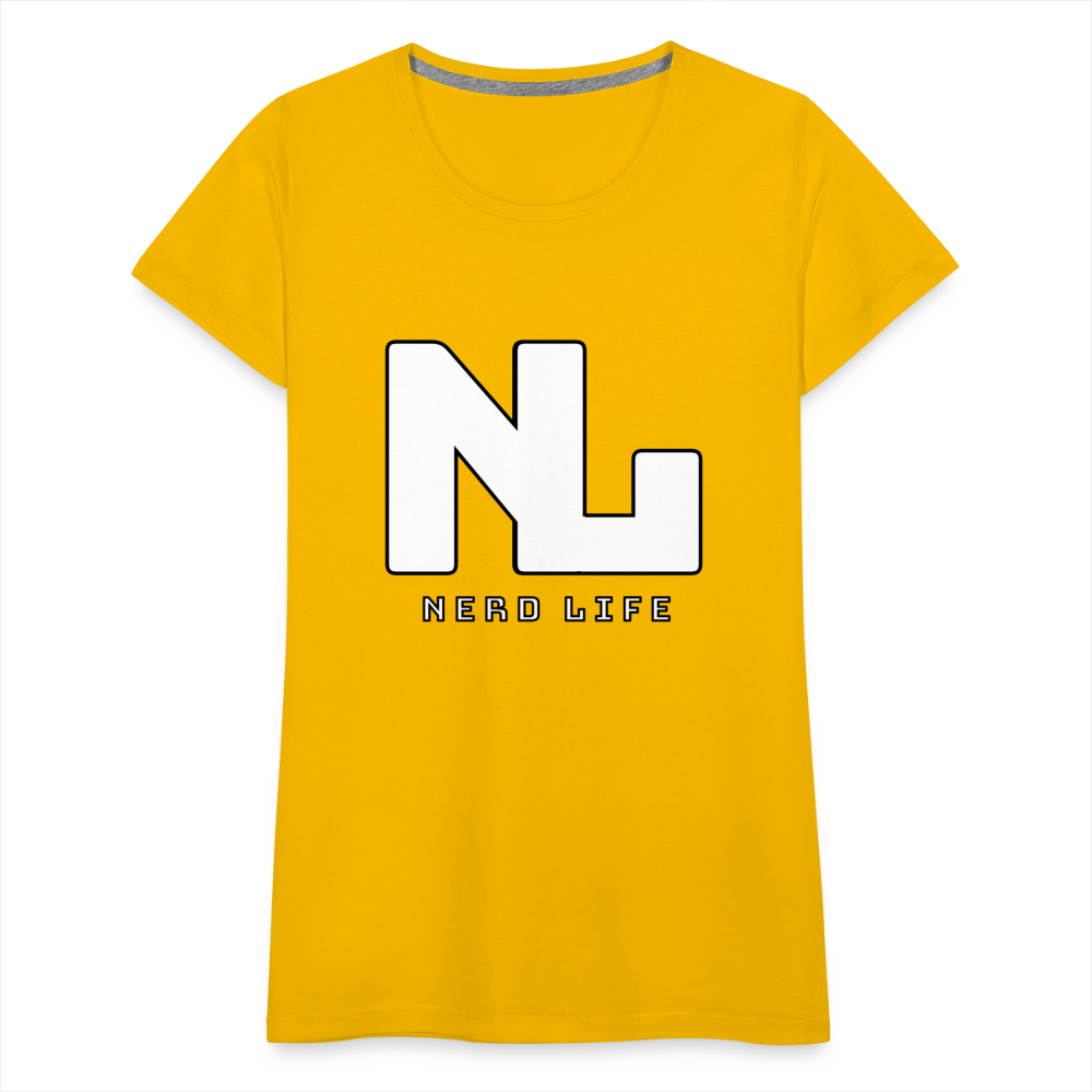 Nerd Life Graphic Women’s Premium T-Shirt - sun yellow