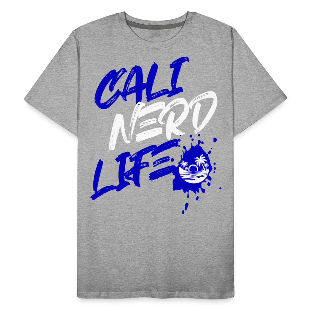 Cali Nerd Life Graphic Men’s Premium Organic T-Shirt - heather gray