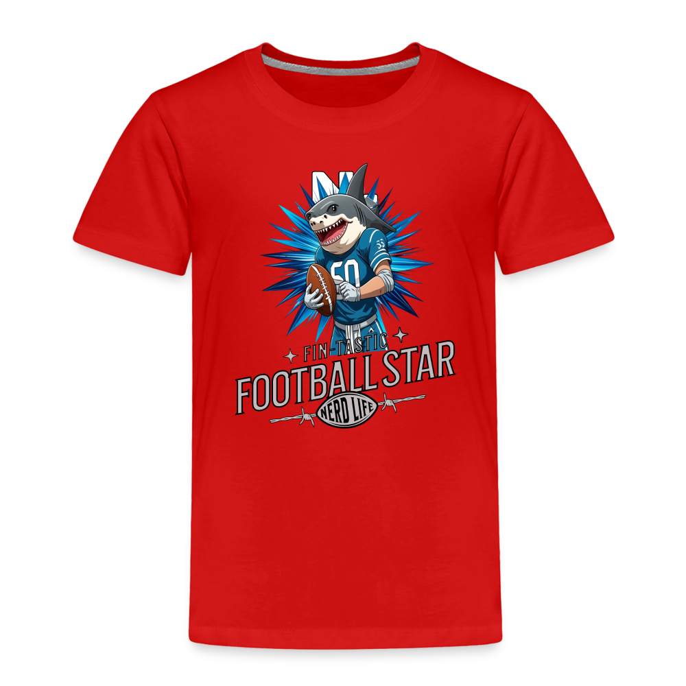 Fin-Tastic Football Player Toddler Premium T-Shirt - red