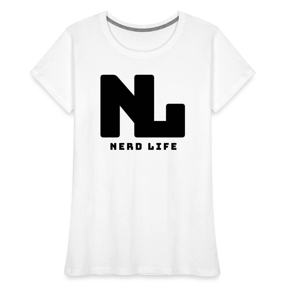 Nerd Life Graphic Black Women’s Premium Organic T-Shirt - white