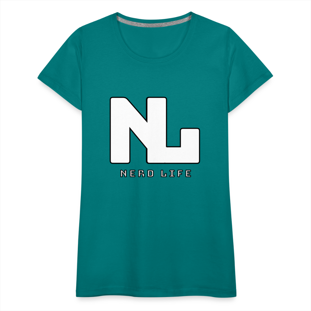 Nerd Life Graphic Women’s Premium T-Shirt - teal