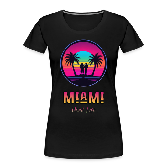 Miami Nerd Life Graphic Women’s Premium Organic T-Shirt - black