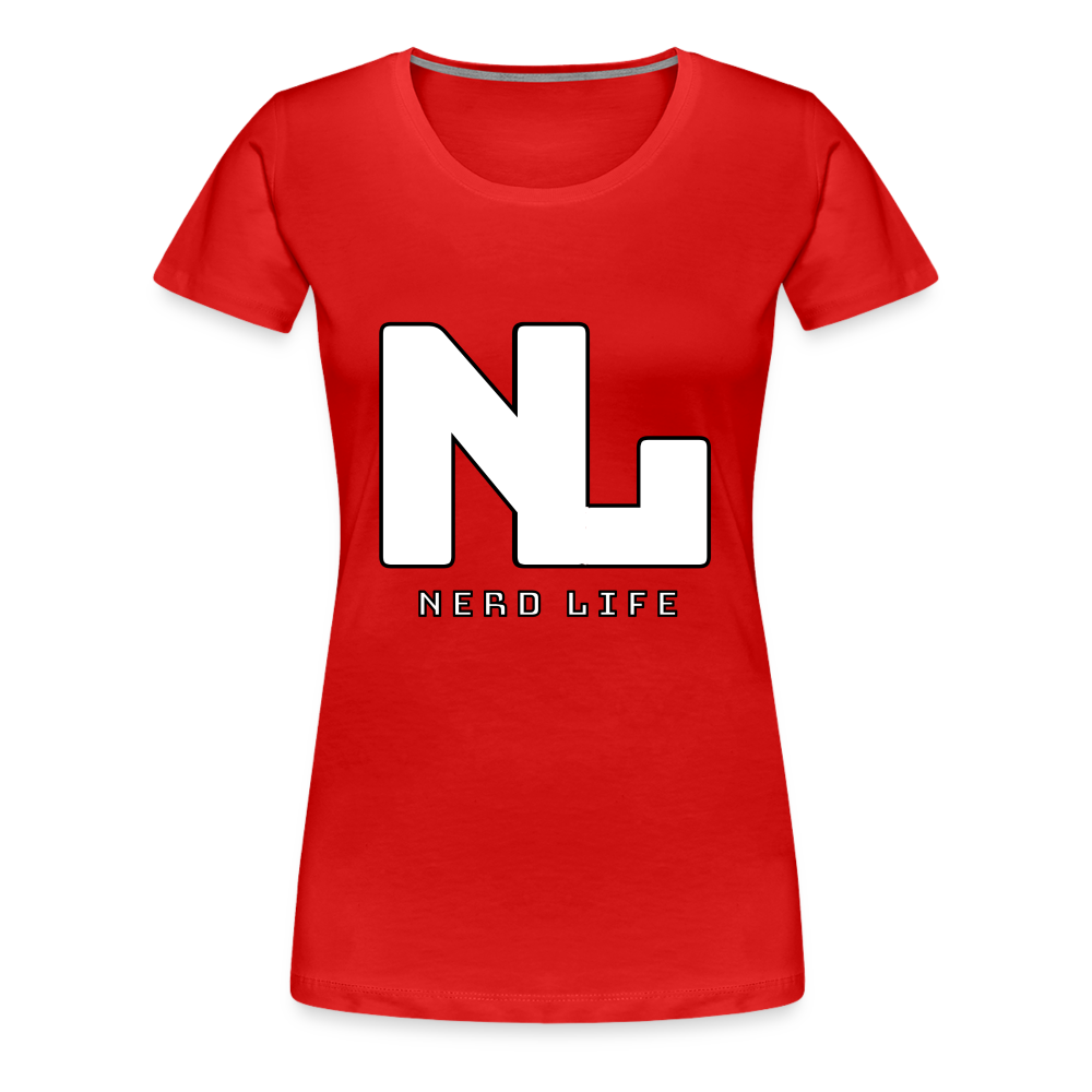 Nerd Life Graphic Women’s Premium T-Shirt - red