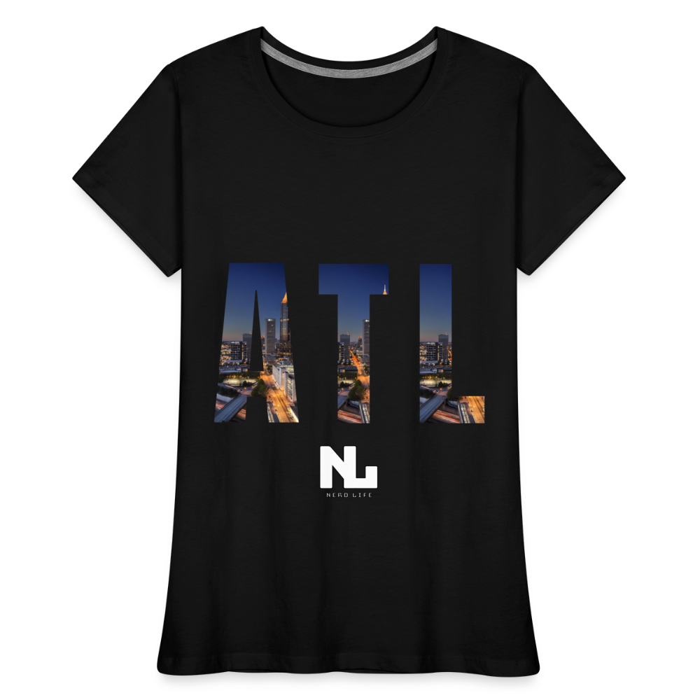 ATL Nerd Life City Graphic Women’s Premium Organic T-Shirt - black
