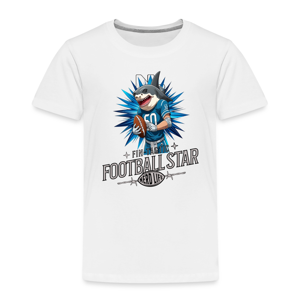 Fin-Tastic Football Player Toddler Premium T-Shirt - white