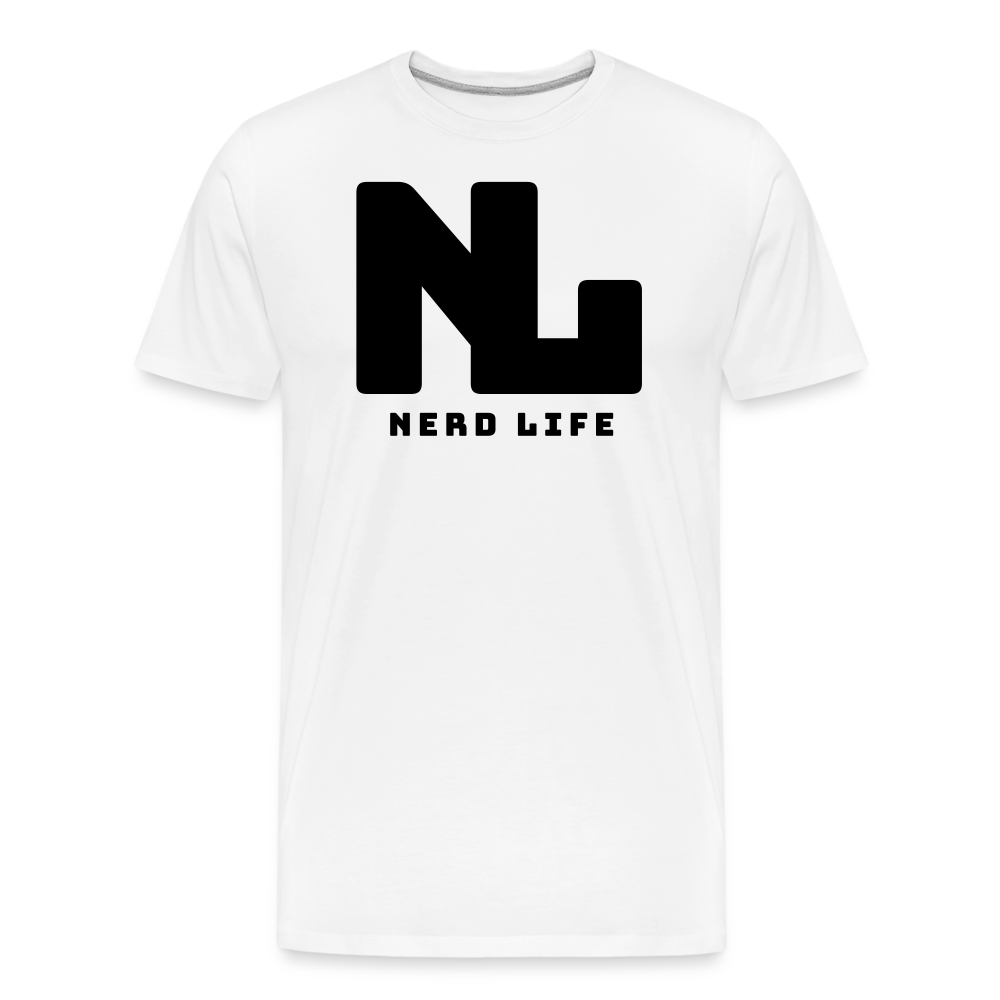 Nerd Life Graphic Black Men’s Premium Organic T-Shirt - white