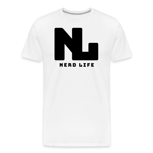 Nerd Life Graphic Black Men’s Premium Organic T-Shirt - white