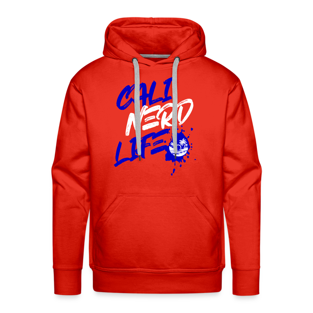 Cali Nerd Life Graphic Men’s Premium Hoodie - red