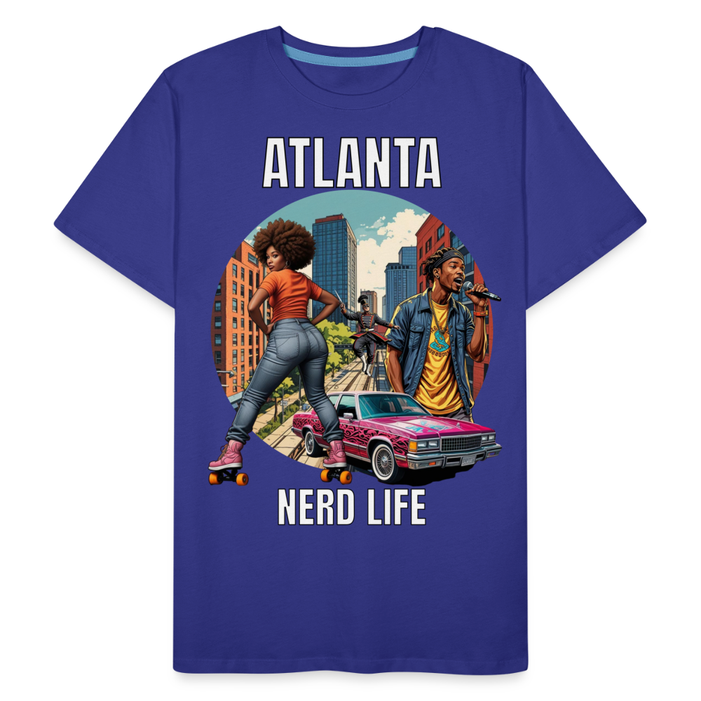 Atlanta Nerd Life Highlights Graphic Men’s Premium Organic T-Shirt - royal blue