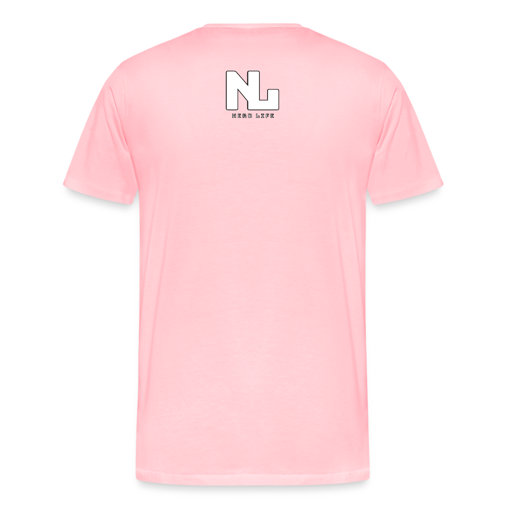 Anime Nerd Graphic Men's Premium T-Shirt - pink