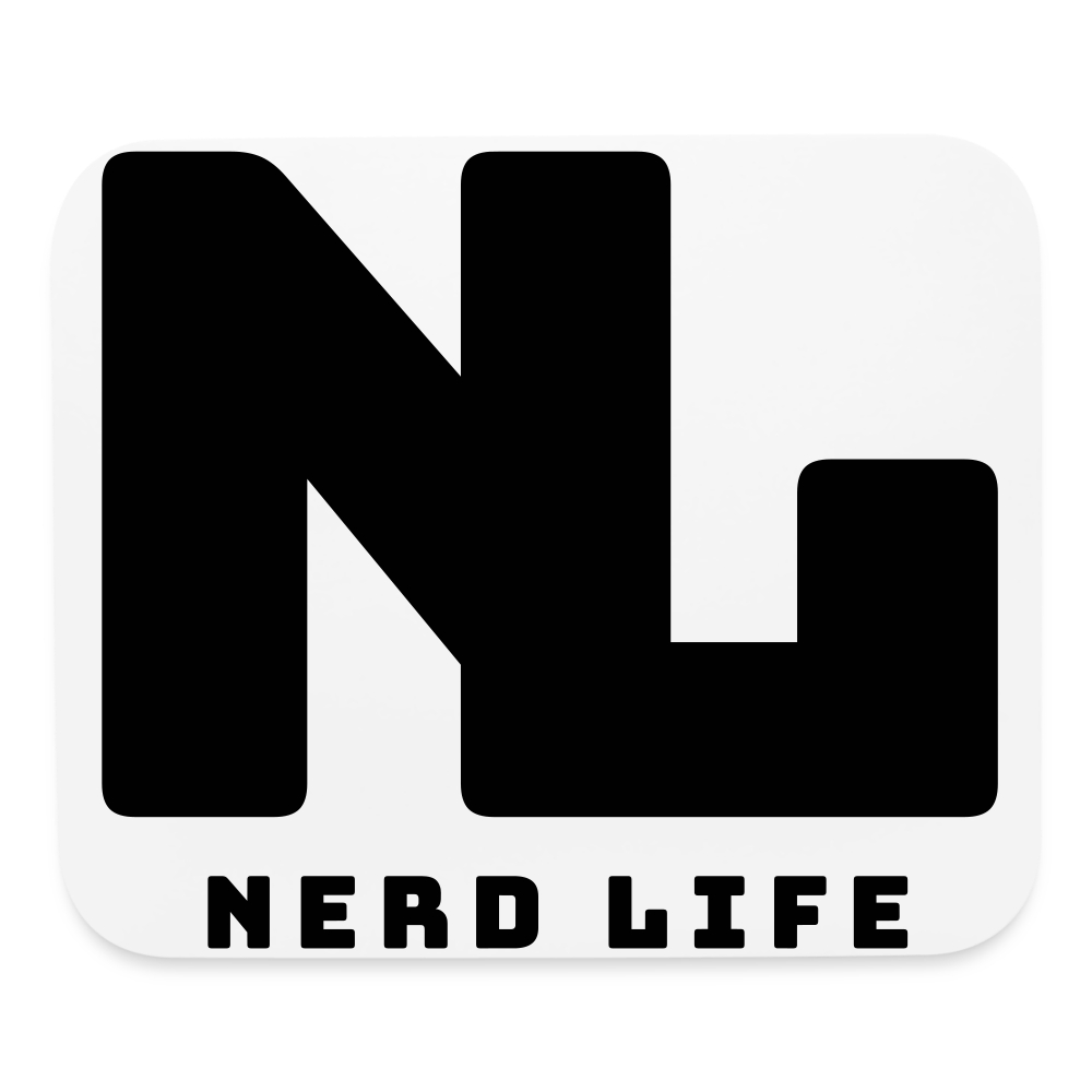 Nerd Life Graphic Mouse pad Horizontal - white