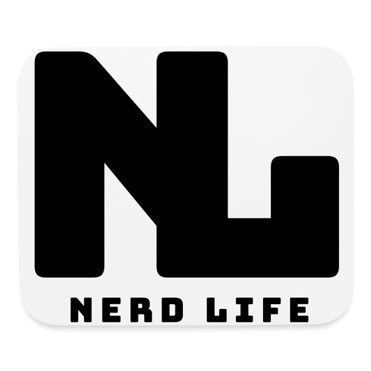 Nerd Life Graphic Mouse pad Horizontal - white