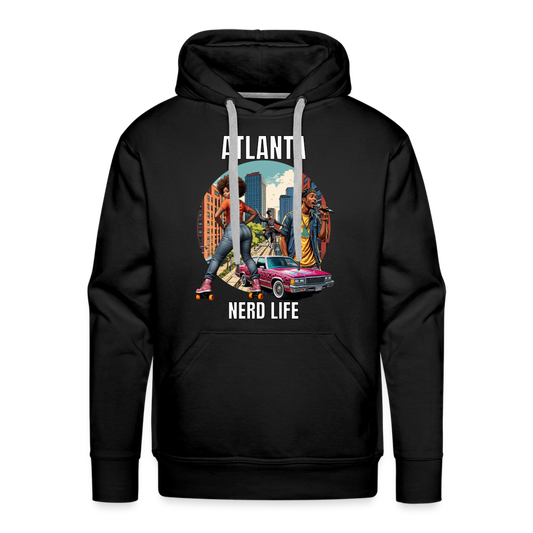 Atlanta Nerd Life Highlights Graphic Men’s Premium Hoodie - black