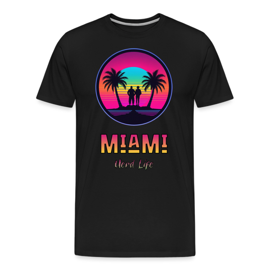 Miami Nerd Life Graphic Men’s Premium Organic T-Shirt - black