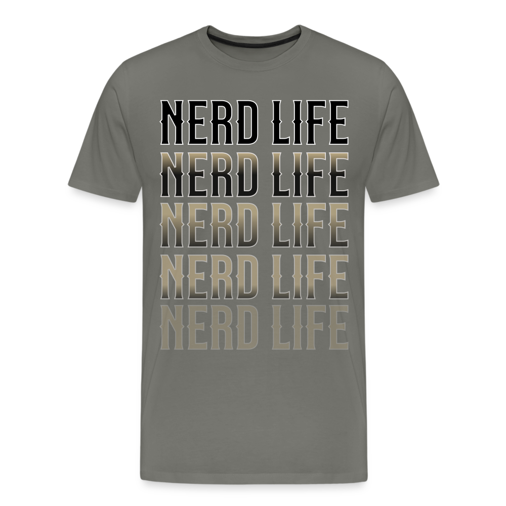 Nerd Life Repeat Fader Men's Premium T-Shirt - asphalt gray