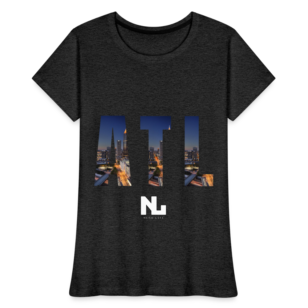 ATL Nerd Life City Graphic Women’s Premium Organic T-Shirt - charcoal grey