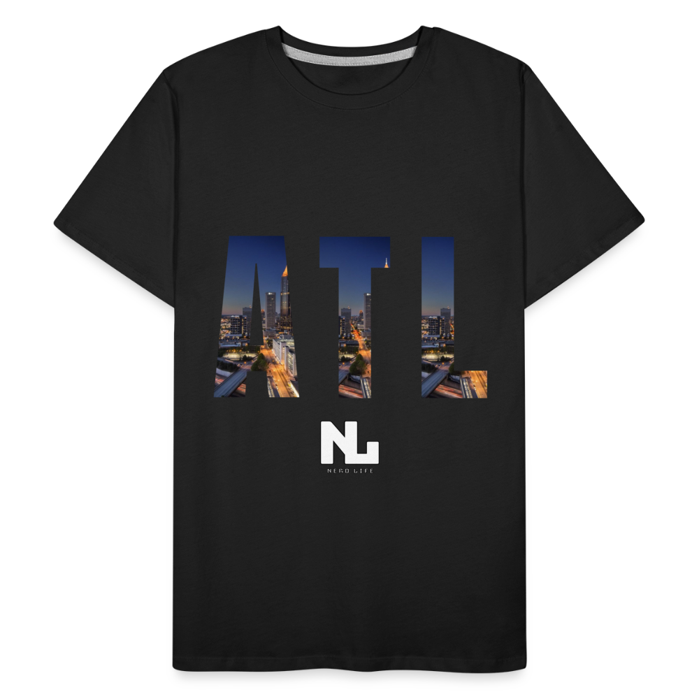 ATL Nerd Life City Graphic Men’s Premium Organic T-Shirt - black