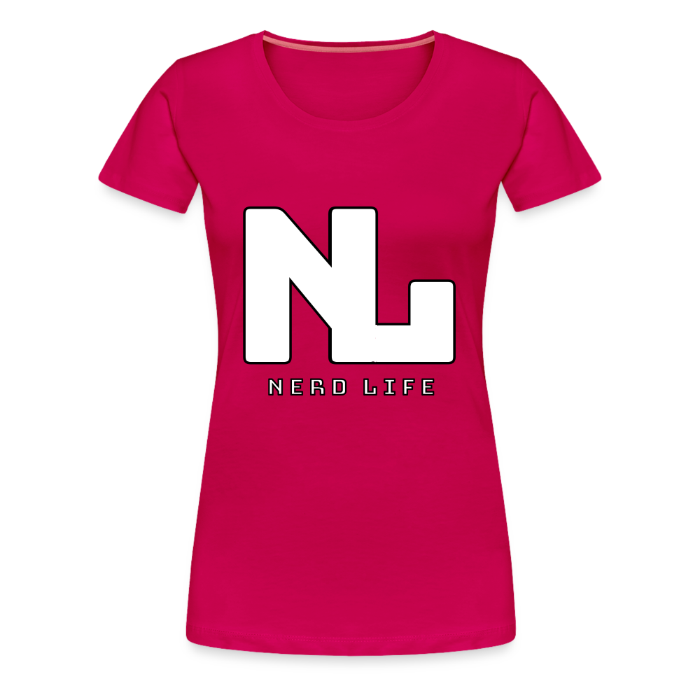 Nerd Life Graphic Women’s Premium T-Shirt - dark pink