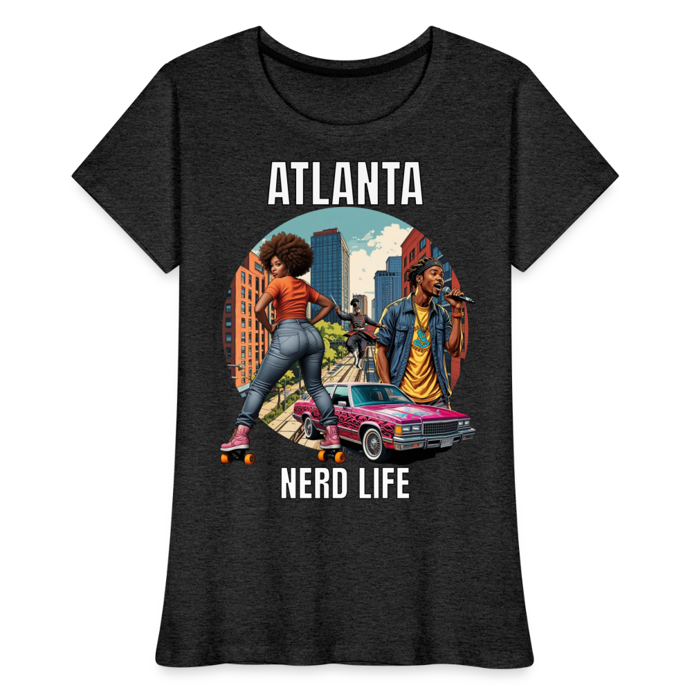 Atlanta Nerd Life Highlights Graphic Women’s Premium Organic T-Shirt - charcoal grey