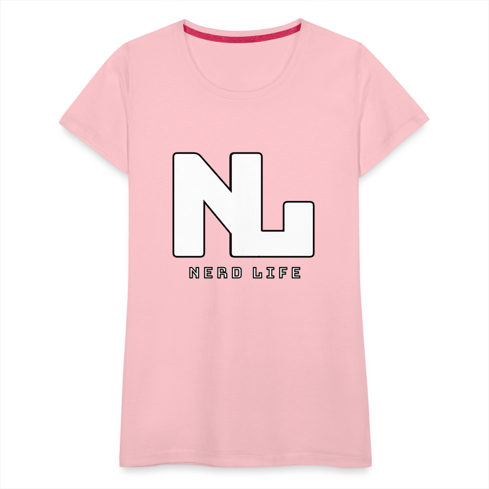 Nerd Life Graphic Women’s Premium T-Shirt - pink