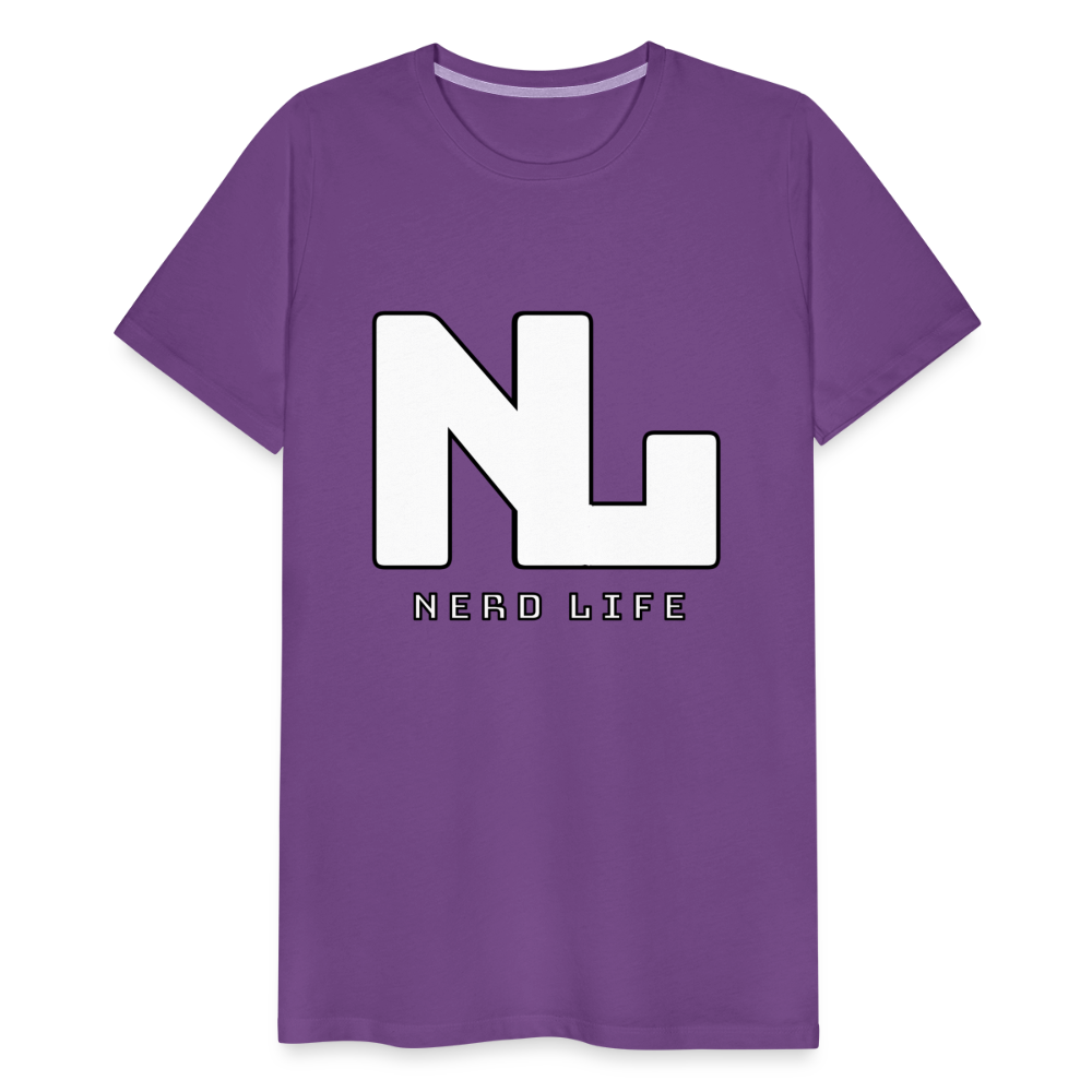 Nerd Life Graphic Men's Premium T-Shirt - purple