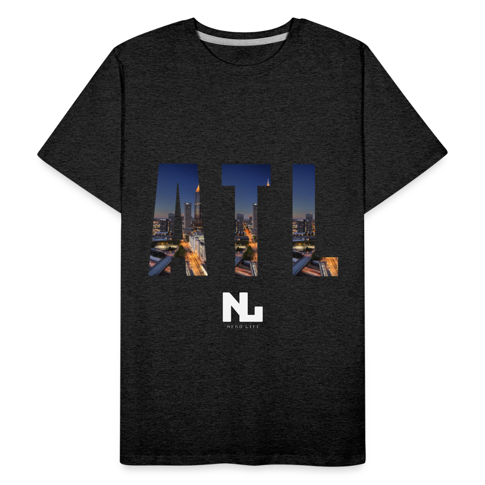 ATL Nerd Life City Graphic Men’s Premium Organic T-Shirt - charcoal grey