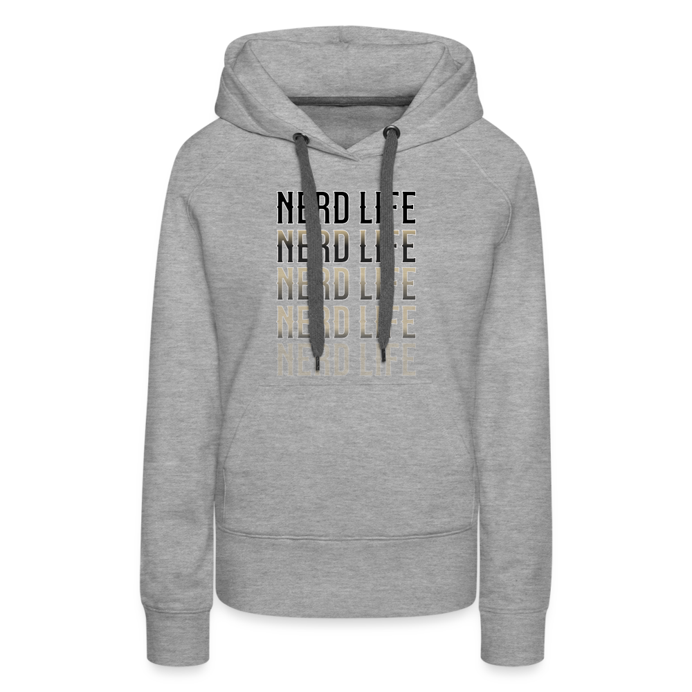 Nerd Life Repeat Fader Women’s Premium Hoodie - heather grey