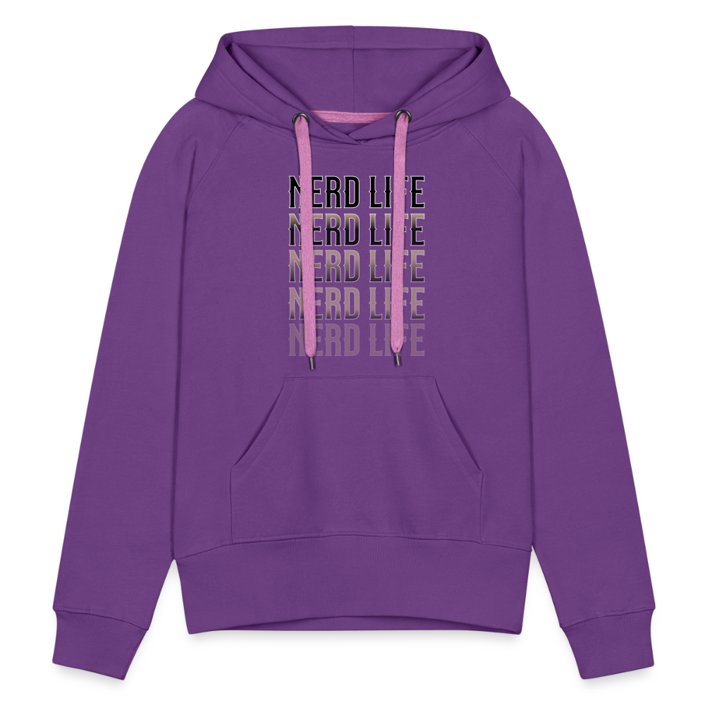 Nerd Life Repeat Fader Women’s Premium Hoodie - purple 