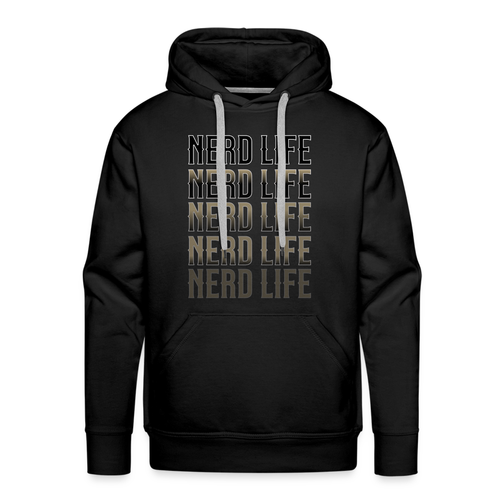 Nerd Life Repeat Fader Men’s Premium Hoodie - black