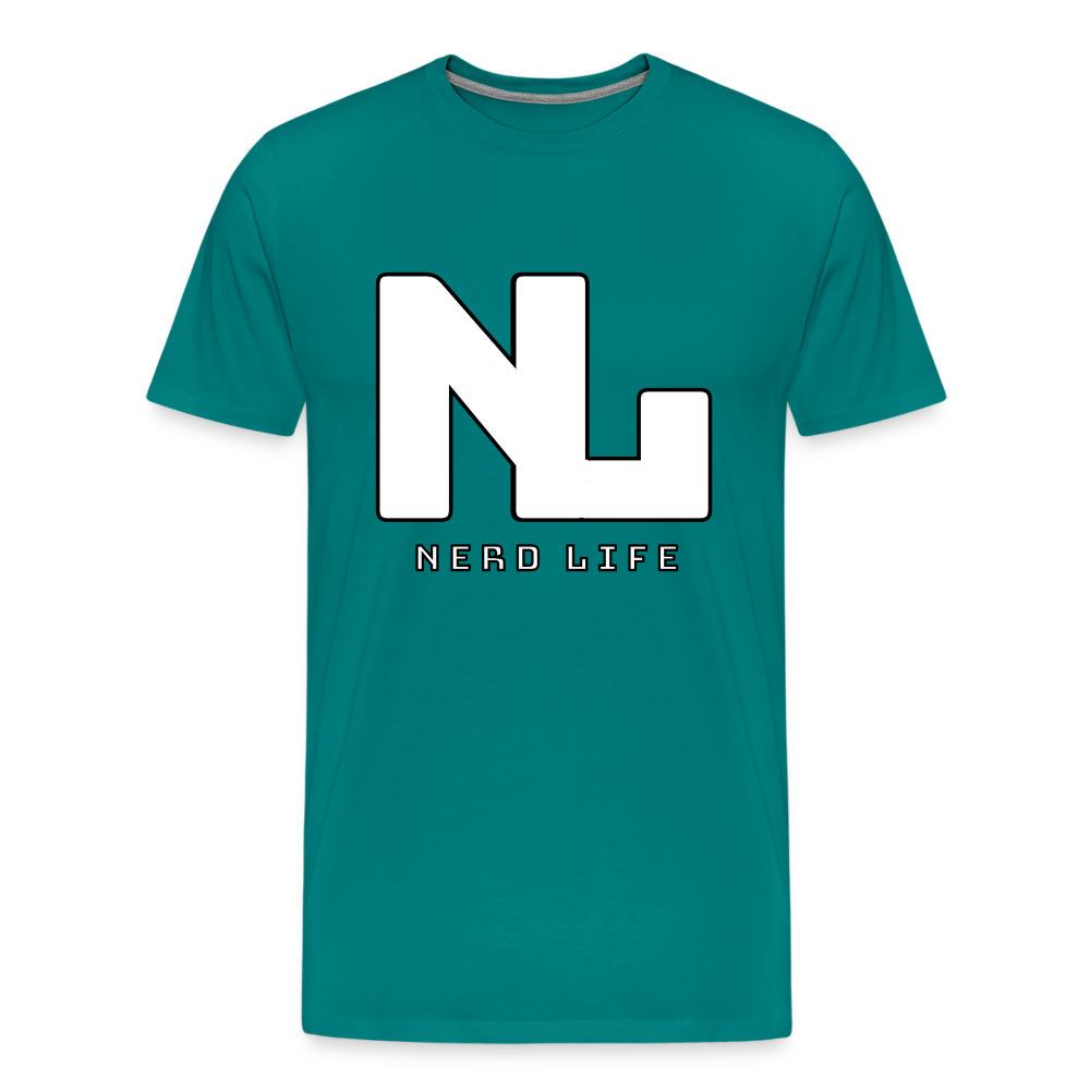 Nerd Life Graphic Men's Premium T-Shirt - teal