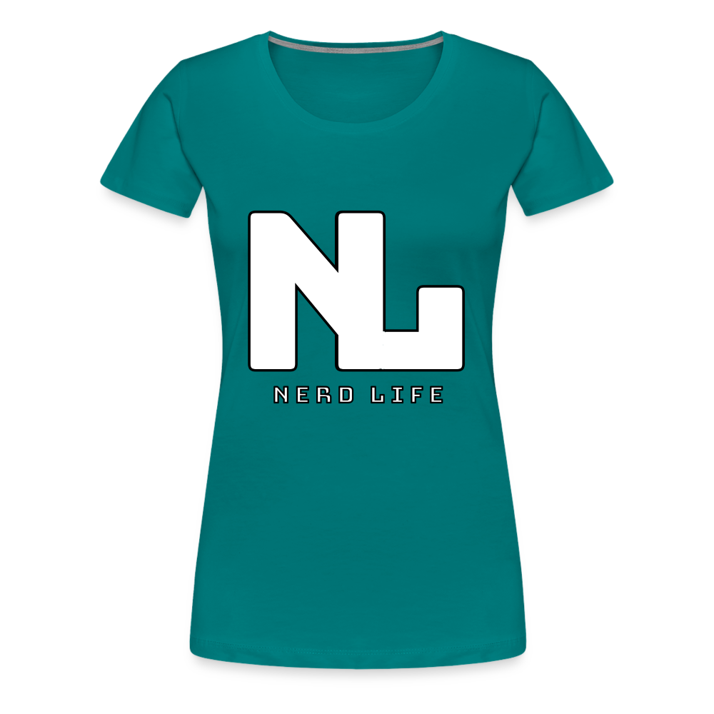 Nerd Life Graphic Women’s Premium T-Shirt - teal