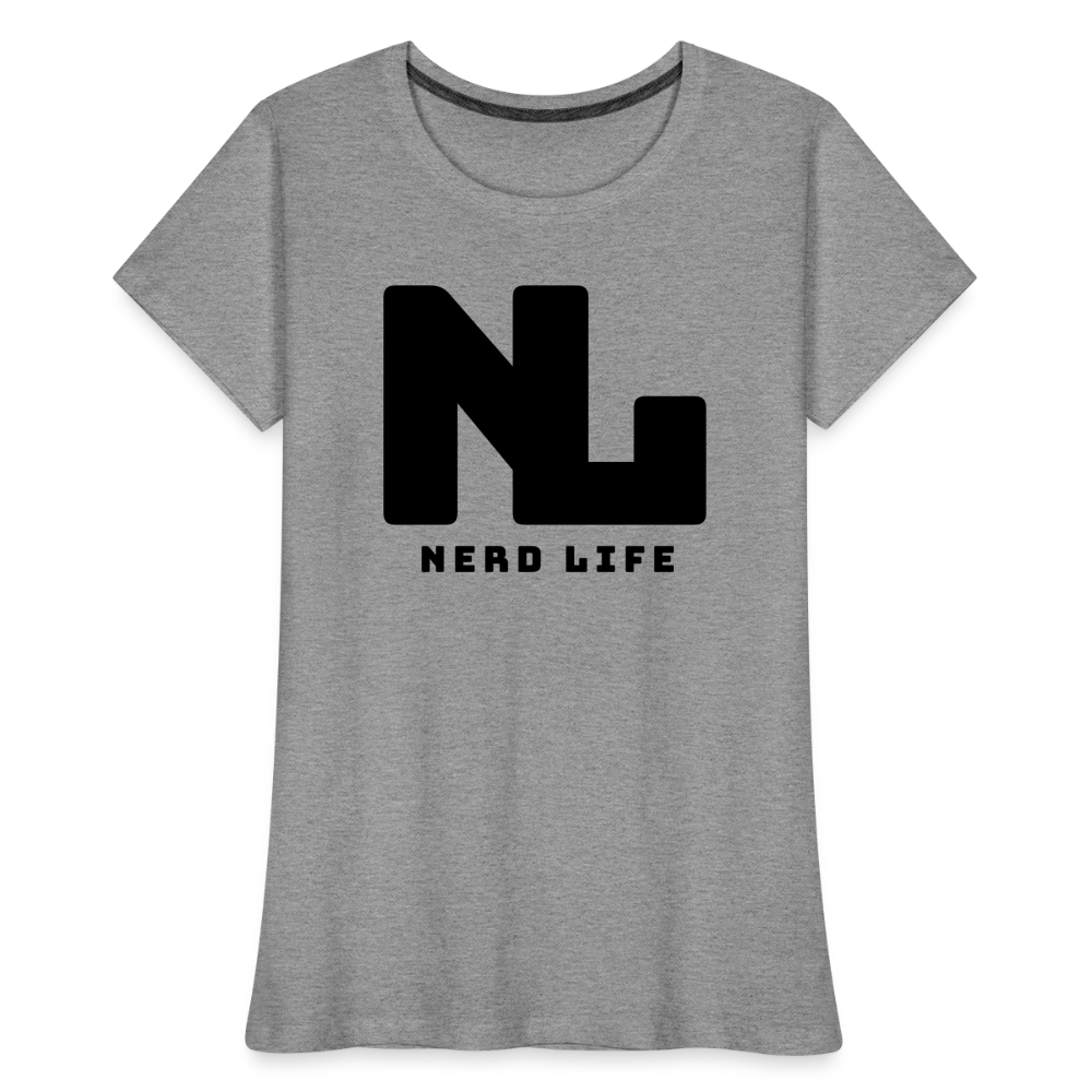 Nerd Life Graphic Black Women’s Premium Organic T-Shirt - heather gray