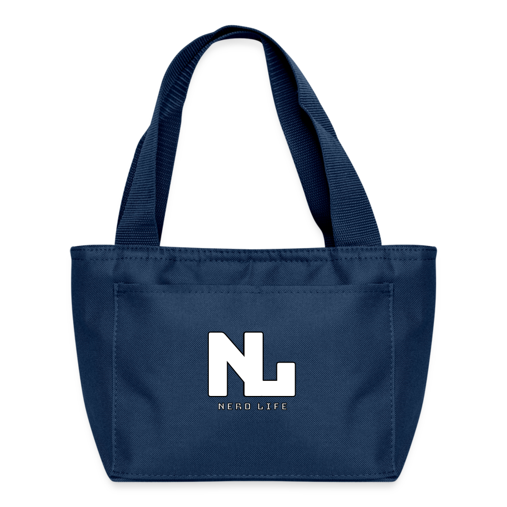 Nerd Life Graphic Recycled Insulated Lunch Bag - navy