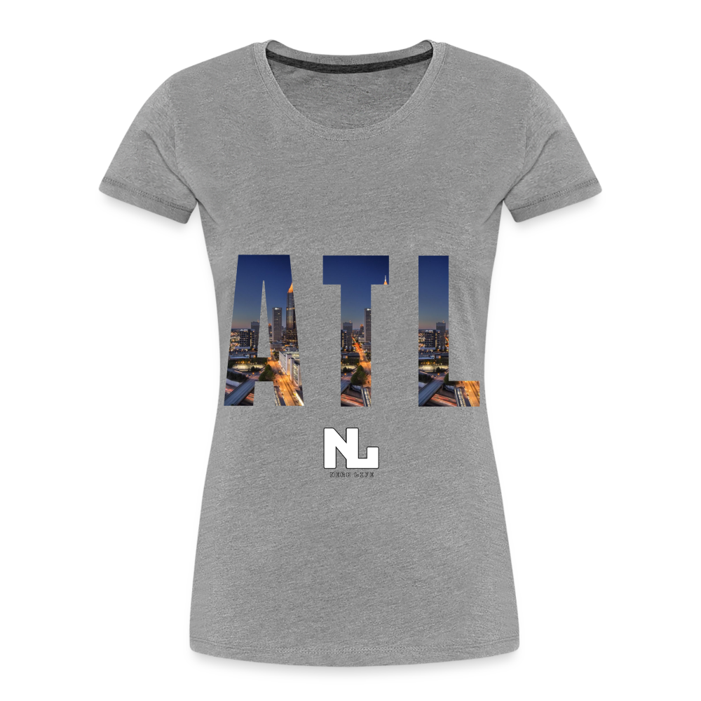 ATL Nerd Life City Graphic Women’s Premium Organic T-Shirt - heather gray