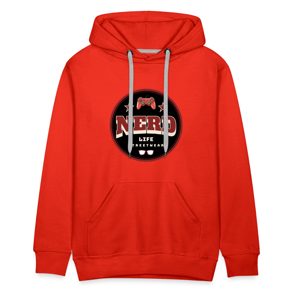 Nerd Life Circle Graphic Men’s Premium Hoodie - red