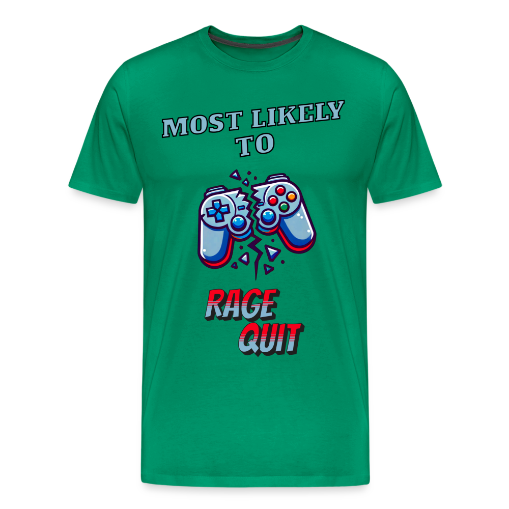 Most Likely To Rage Quit Graphic Men's Premium T-Shirt - kelly green