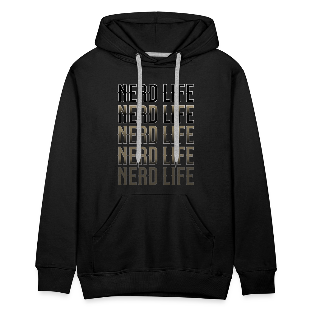 Nerd Life Repeat Fader Men’s Premium Hoodie - black