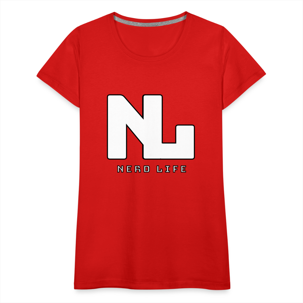 Nerd Life Graphic Women’s Premium T-Shirt - red