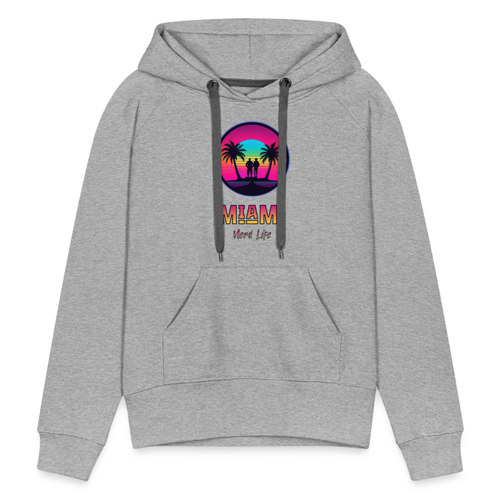 Miami Nerd Life Graphic Women’s Premium Hoodie - heather grey