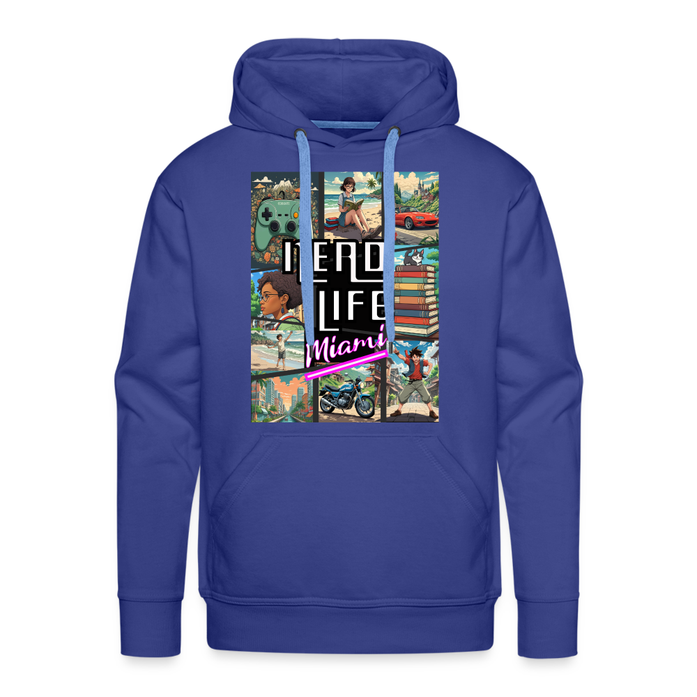 Nerd Life Miami Graphic Men’s Premium Hoodie - royal blue