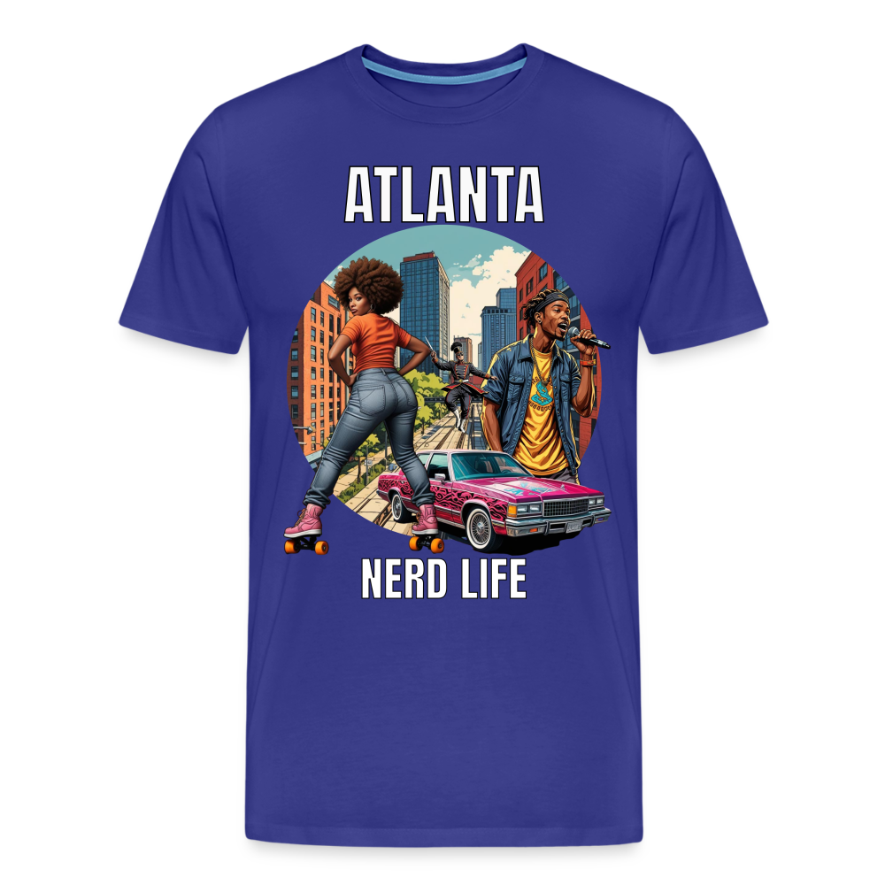 Atlanta Nerd Life Highlights Graphic Men's Premium T-Shirt - royal blue