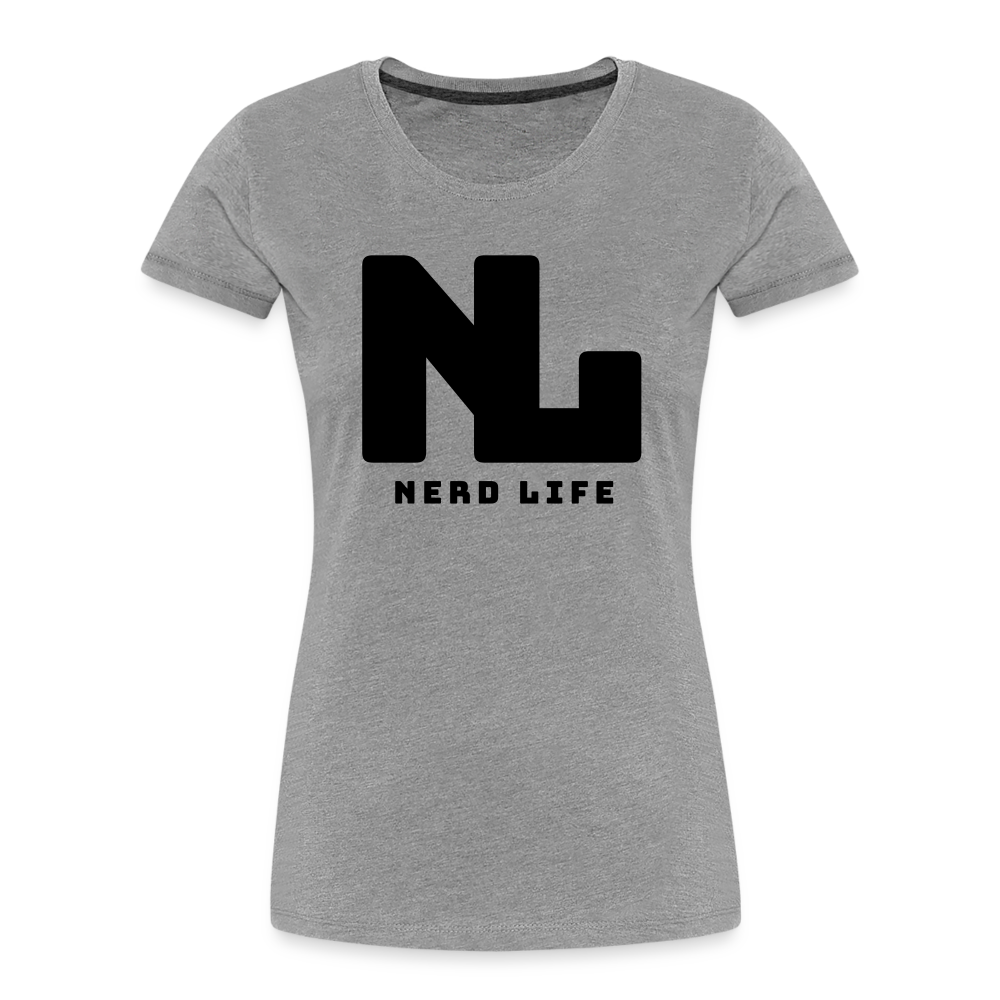 Nerd Life Graphic Black Women’s Premium Organic T-Shirt - heather gray