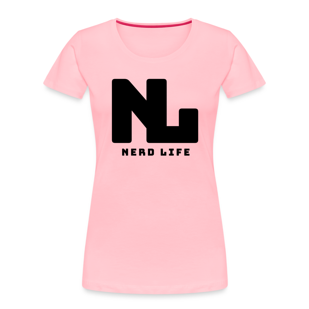 Nerd Life Graphic Black Women’s Premium Organic T-Shirt - pink