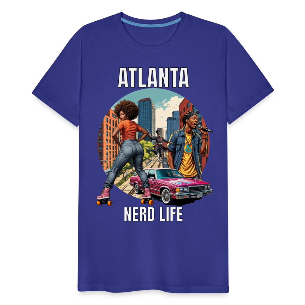 Atlanta Nerd Life Highlights Graphic Men's Premium T-Shirt - royal blue